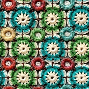 Granny Square Deep Colorful Crochet, Baby Blanket Nursery, Cute Bright Bold Spring Summer Design