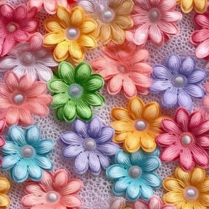 Granny Square Shiny Colorful Crochet, Baby Blanket Nursery, Cute Bright Bold Spring Summer Design