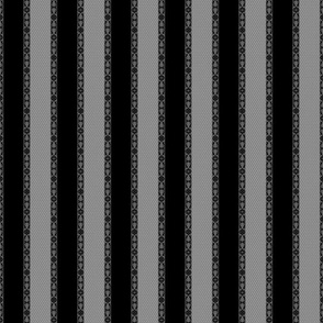 Grey Lace Black Stripe