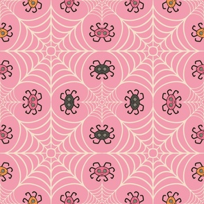 Lucky-cover-cobweb-happy-Halloween-soft-vintage-pink-L-large-scale-for-bedding NEW