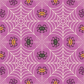 Happy-Halloween-spider-lucky-clover-web-reddish-purple-XL-jumbo-scale-for-wallpaper_NEW