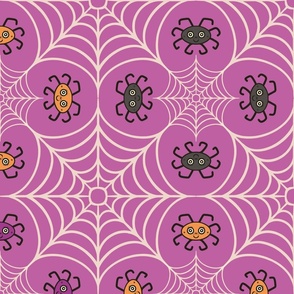 Happy-Halloween-spider-lucky-clover-web-reddish-purple-L-large-scale-for-bedding _NEW