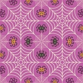 Happy-Halloween-spider-lucky-clover-web-reddish-purple-S-small-scale-for-napkins_NEW