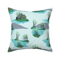 Lakeside Cabin Toile