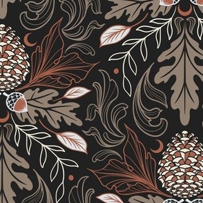 Autumn Romance | Leaves, Pinecones, & Filagree | Large Scale Victorian 