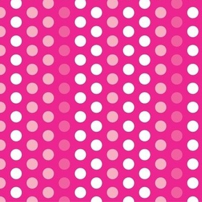 Hot Pink Dotted Stripes - small scale, vert.