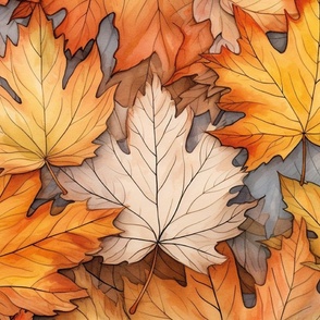 Autumnal Watercolor Symphony