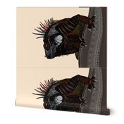 iguana ecru tea towel