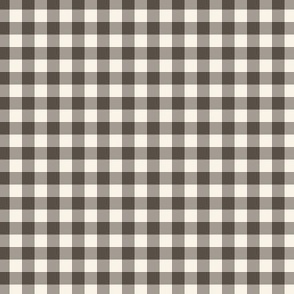 Small - Earth Brown Gingham - .25" Squares