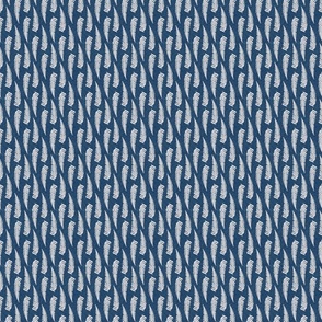 Ferns on a Dark Blue Textured Background (Small)