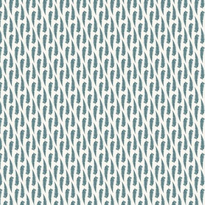 Teal Ferns on Cream (Small) 
