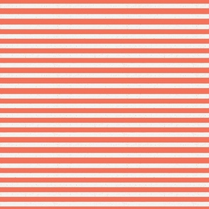 Small Coral and White Stripes