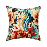 Vintage Style Resort Maximalist Abstract Italian Designer Vibe Swirling Floral