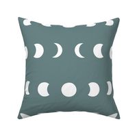 Lunar Phases of the moon in a green sky (large) 21x21 
