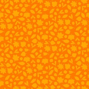 Shadow Leaves - SMALL - Silhouette Blender - Orange Yellow