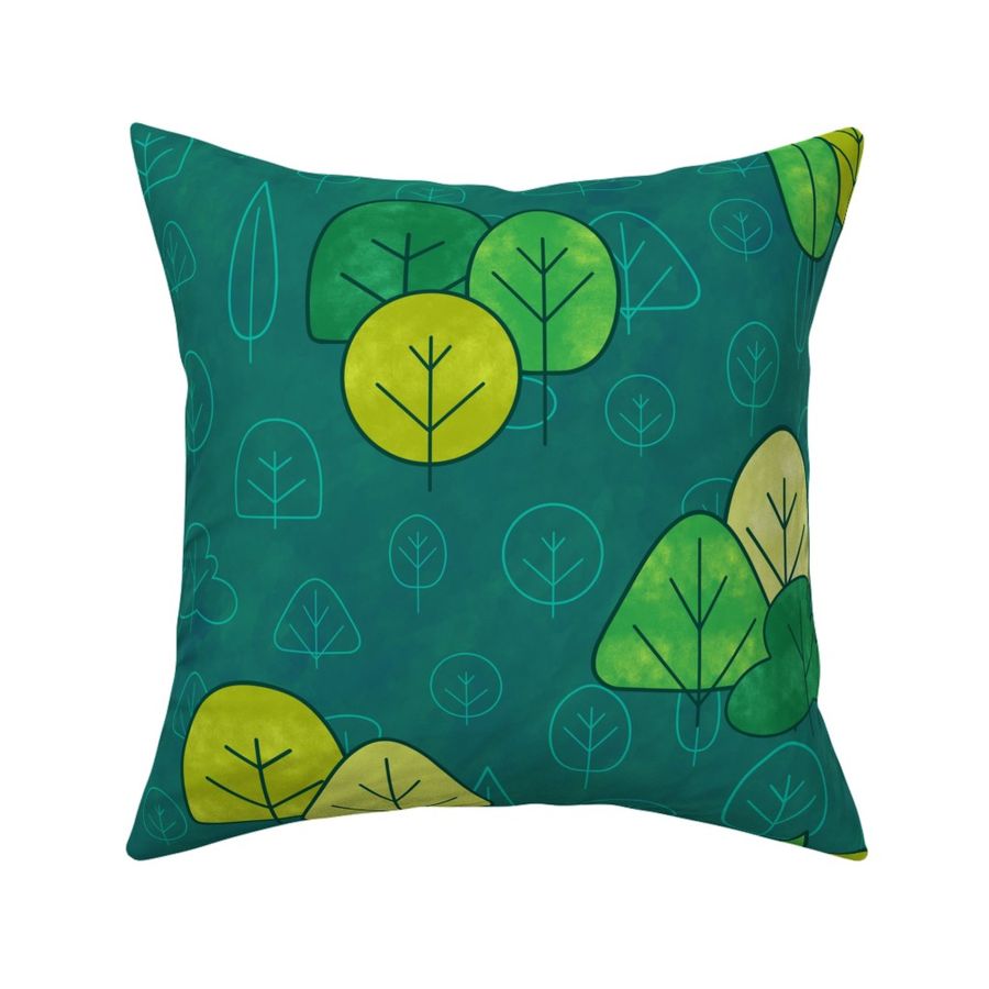 Woodland Wanders - LARGE - Teal Green