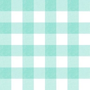 Gingham in Seafoam and white - 1 inch check