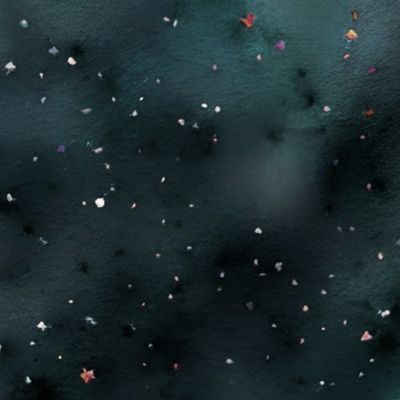 teal sparkler speckled abstract