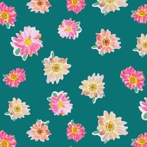 Zinnia Summer // Teal