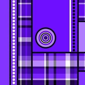 Geometric Plaid - Purple