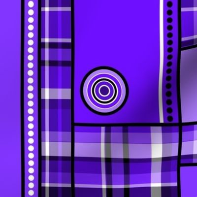 Geometric Plaid - Purple (Mirror)