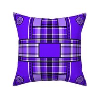 Geometric Plaid - Purple (Mirror)