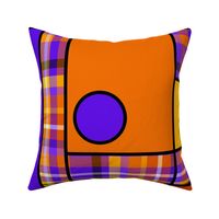 Geometric Plaid Halloween (Black Lines Version)