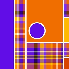 Geometric Plaid Halloween (White Line Version)