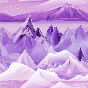 Purple Amethyst Crystal Mountains