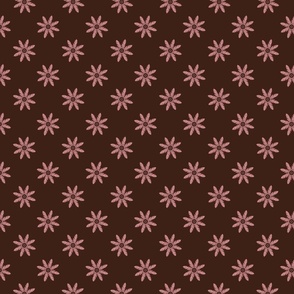 Small Red Pink Snowflake Leaves