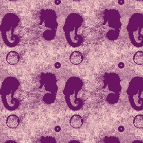 seahorse bubbles-pink&purple