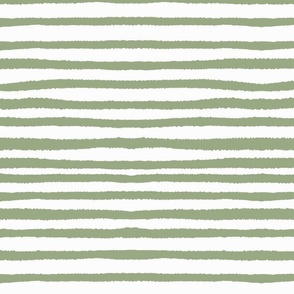 Fern Forest Stripes Pearl & Sage, Large Stripe Repeat