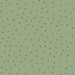 Fern Forest Dots  Sage & Mulberry, Large Dot Repeat