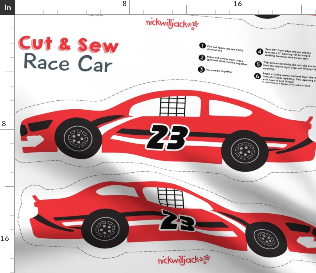 Cut and sew race car red 23