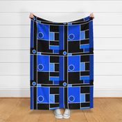 Geometric Blue on Black