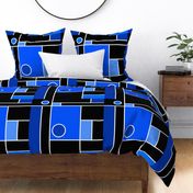 Geometric Blue on Black