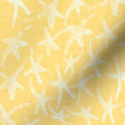 sketched textured dancing white twinkle stars on butter lemon yellow light  for modern Christmas cheer