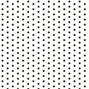 Black Polkadots on vanilla cream background - 4XSMALL PATTERN