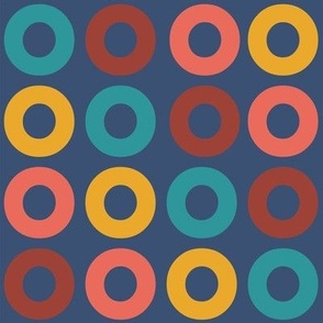 Colorful circles geometric pattern