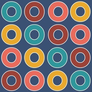 Colorful circles geometric pattern