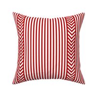 Red stripes chevron circus tent bright red ticking