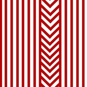 Red stripes chevron circus tent bright red ticking