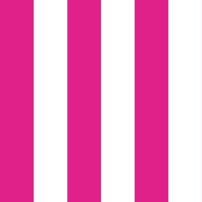 Small scale Barbie pink stripe on a white background