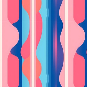 Funky stripes and lines pink blue