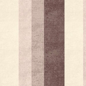 Cabin core rustic faux Burlap hessian textured woven stripes 12” repeat gentle pastel hues cream cornsilk , beige desert, brown, pale pink 