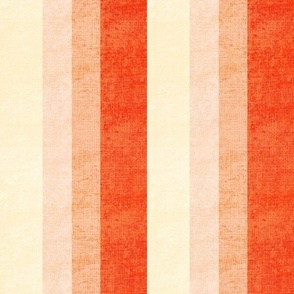 Cabin core rustic faux Burlap hessian textured woven stripes 12” repeat gentle red, coral, pink and cream