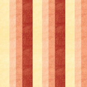 Cabin core rustic faux Burlap hessian textured woven stripes 6” repeat gentle pastel hues and red, pale coral, pale pink, pale yellow 