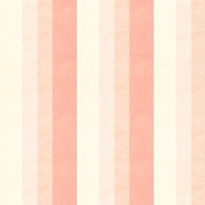 Cabin core rustic faux Burlap hessian textured woven stripes 6” repeat gentle pastel hues cream, salmon, pale pink, ecru