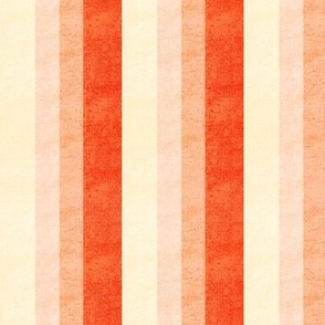 Cabin core rustic faux Burlap hessian textured woven stripes 6” repeat gentle red, coral, pink and cream