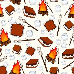 Large Scale Campfire S'Mores on Ivory